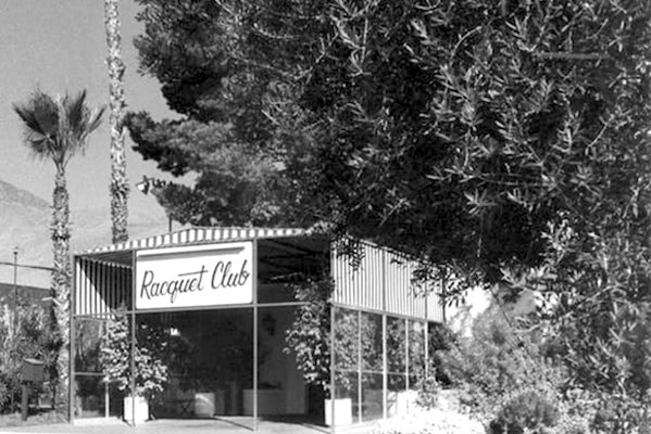 The Racquet Club sign in Palm Springs CA