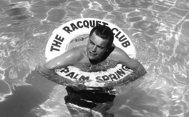 Wagner in the pool at The Racquet Club in Palm Springs