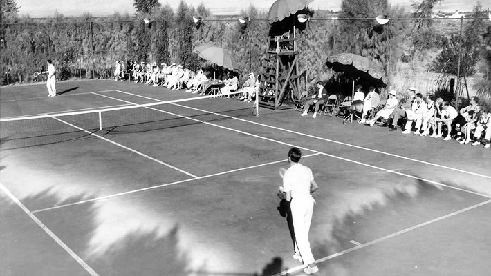 The Racquet Club tennis courts in Palm Springs